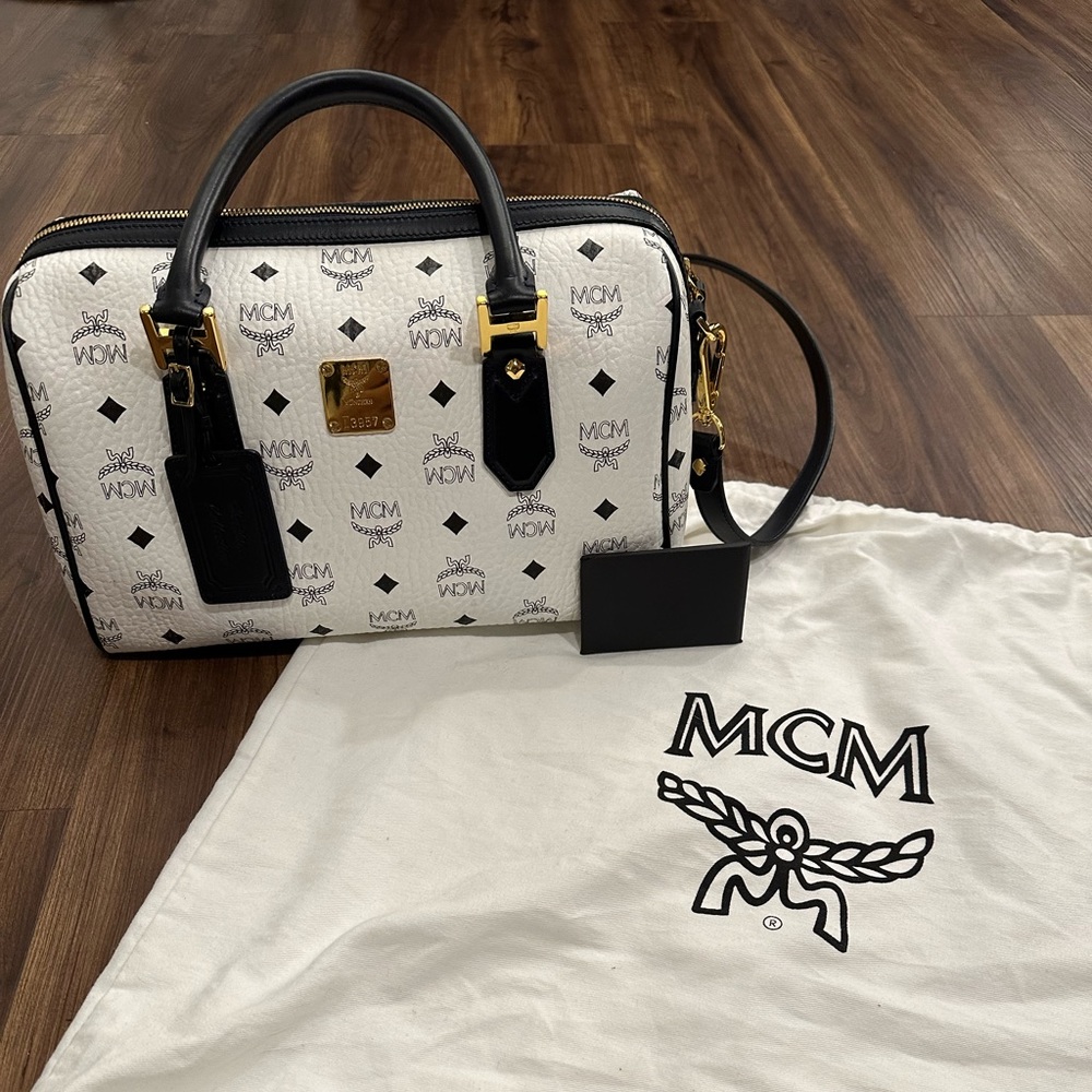 MCM Visetos heritage Boston bag